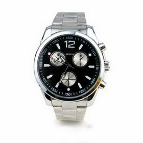 Amanda49 Fashion Waterproof Chronometer Watch with Dot Hour Marks - White Dial