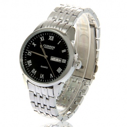 Amanda49 Chic Man's Leisure Quartz Watch w/ Calendar and Week Displaying (Black)