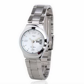 Amanda49 Fashion Chronometer Stainless Steel Watchband Wrist Watch with Date - White Dial