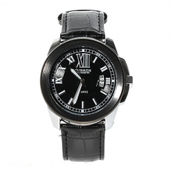 Amanda49 8060 Chronometer Leisure Wrist Watch with Calendar for Male Black (Black Chasis)