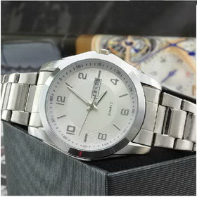 Amanda49 8050 Chronometer Leisure Wrist Watch with Calendar for Male (White Chasis)