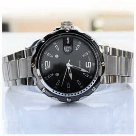 Amanda49 Manly Stainless Steel Quartz Wristwatch Watch with Date Indicator for Boy - Black