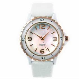 Amanda49 8012 Generous Leisure Time Waterproof Wrist Watch for Man (White)
