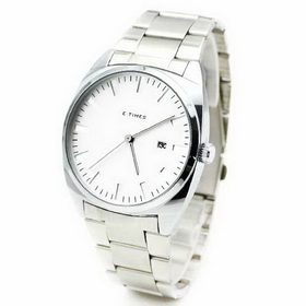 Amanda49 Exquisite Men's Analogue Quartz White Wrist Watch Wristwatch with Date Display 6108