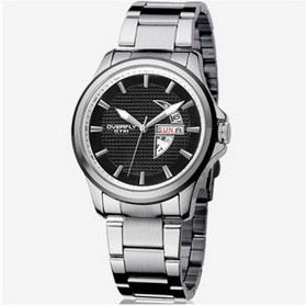 Amanda49 Fashion Waterproof Chronometer Watch w/ Date Setting CWT8085 - Black Dial