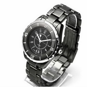 Amanda49 Stylish Men's Analogue Quartz Wrist Watch with Black Dial & Date Display - Black