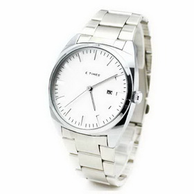 Amanda49 Fashion Waterproof Curren Chronometer Watch w/ White Dial & Date Display - White