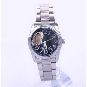 Amanda49 Black Woman's Auto Mechanical Wristwatch