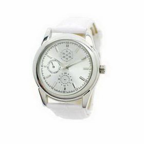 Amanda49 Feminie Design Leather Watchband Quartz Watch - White