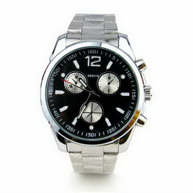 Amanda49 Three Time Modes Decoration Steel Wrist Watch WH104 - Black