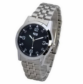 Amanda49 Chic 3607 Round Silver Case White Dial Stainless Steel Wrist Watch with 4 Roman Numerals Hour Marks for Women - White