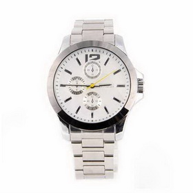 Amanda49 Chic W257 Round Dial Stainless Steel Wrist Watch with 3 Dials Decoration for Women - Silver
