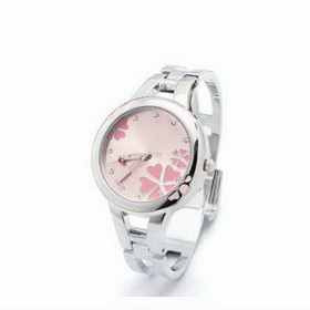 Amanda49 Chic A1098L Round Dial Steel Wrist Watch with Dials Decoration for Women - Silver