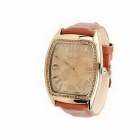 Amanda49 Chic A1095L Square Dial Steel Wrist Watch with Strips Hour Marks for Women - Golden