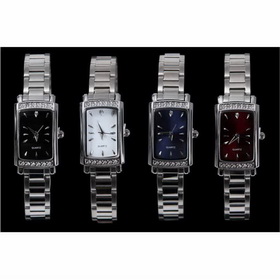 Amanda49 Chic A1096L Square Dial Rhinestone Decoration Steel Wrist Watch for Women