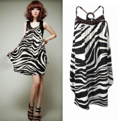 Amanda49 Stylish Irregular Stripe Patterns Sleeveless Dress