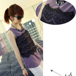 Amanda49 Fashionable Lace Vest
