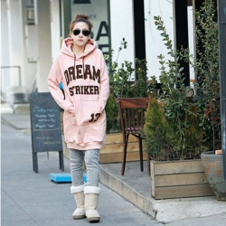 Amanda49 Hot Sale Leisure and Loose Words Printed Fleeces For Female (Long Style)