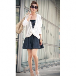 Amanda49 Fashionable and Cool Super Star's Favorite Black Cotton Blouse for Women