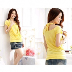 Amanda49 Lovely and Comfortable Cowl Neck Halter Blouse