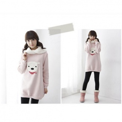 Amanda49 Lovely and Warmly Bear’s Head Patterns Long Sleeves Blouse For Women