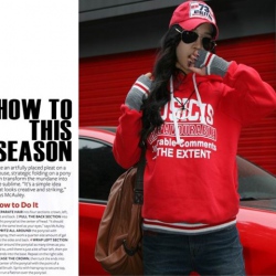 Amanda49 New Arrival Fashionable Letters Printing Hooded Sweater