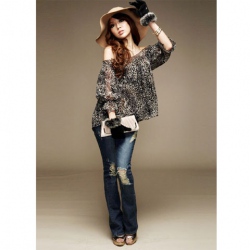 Amanda49 Fashion Chiffon Spring / Summer Blouse--Women's Blouses