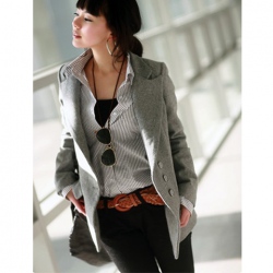 Amanda49 New Arrival Autumn&Winter Pure Color Silm Woolen Coat For Women/Girl