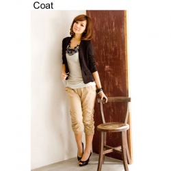Amanda49 Elegant High Elastic OL Style Cotton Long Sleeves Coat--Women's Coats