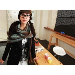 Amanda49 Cuffs Button Design M Size Black Long Sleeves Coat--Women's Coats