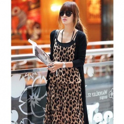 Amanda49 New Arrived Concise and Slim Black Long Sleeves Overlength Coat For Women