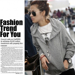 Amanda49 Autumn New Arrival Fashionable and Comfortable Gray Cotton Bat Sleeve Zipper Coat