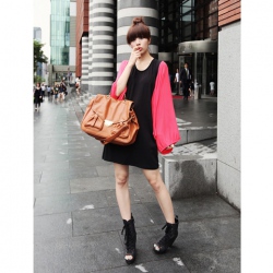 Amanda49 Elegant Irregularity Wide Bat-Wing Sleeves Coat For Women