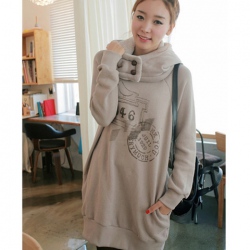 Amanda49 Korea Style Patterns Long Sleeves Dismountable Fleeces Coat For Women