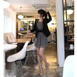 Amanda49 Fashionable and Slim Korea Style Woolen Cloth Long Sleeve coat