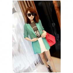 Amanda49 Fashion and Lovely Style Translucent Double-breasted Decorated Chiffon Coat For Woman/Girl