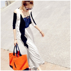 Amanda49 Attractive and Fashionable Mix Match Off-Shoulder Frills Net Yarn Coat For Women