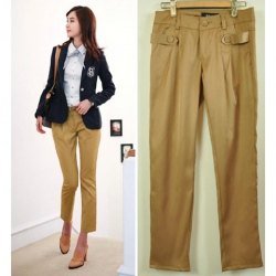 Amanda49 Elegant Smooth Satin Nine Minutes of Pants For Women