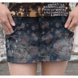 Amanda49 Hot Sale Fashionable Rose Patterns Short Culottes