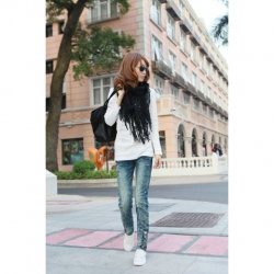 Amanda49 New Fashion Special Button Design Snow Pencil Jeans