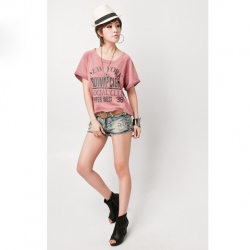 Amanda49 New Arrival Classic Ripped Hem Water Wash Hot Jeans