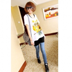 Amanda49 Stylish Button Embellished Classic Blue Pencil Jeans