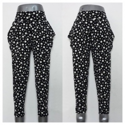 Amanda49 Leisure and Stylish Dots Patterns Cotton Feet Harem Pants For Women