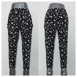 Amanda49 Leisure and Stylish Star Patterns Cotton Feet Harem Pants For Women