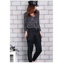 Amanda49 Concise and Slim Elastic Milk Silk Pants For Women