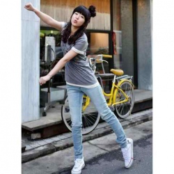 Amanda49 New Arrival Fashion and Casual Style Laconic and Mix-Matched Pencil Pants For Female