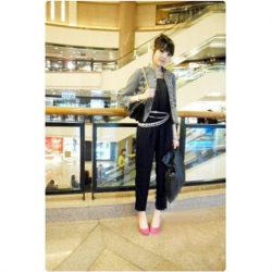 Amanda49 Spring New Arrival Elastic Waist Sleeveless Chiffon Jumpsuit