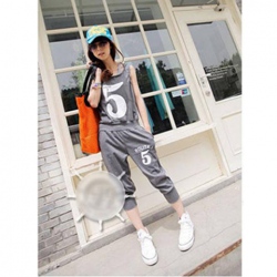 Amanda49 Slim and Leisure Number Printed Jumpsuits For Women