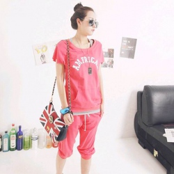 Amanda49 Hot Sale Korea Fashion Loose and Comfortable Sports Suits