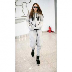 Amanda49 Korean Style Hot Sale Street Feel Smiling Face Pattern Casual Suit
